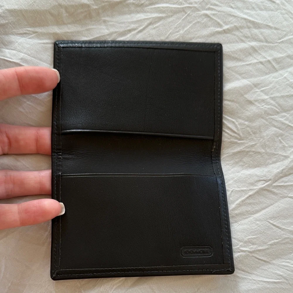 Coach Black Leather Key & Card Holder - Picture 9 of 11